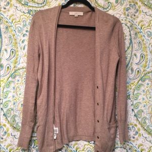 Beige/brown loft cardigan